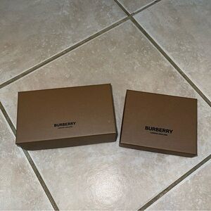2 Authentic Burberry Small Empty Tan Boxes